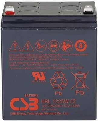 CSB HRL1225W F2 Sealed Lead Acid Battery Extremely High Current 12V 25W 12V 5Ah Gel Battery With F2 Terminal