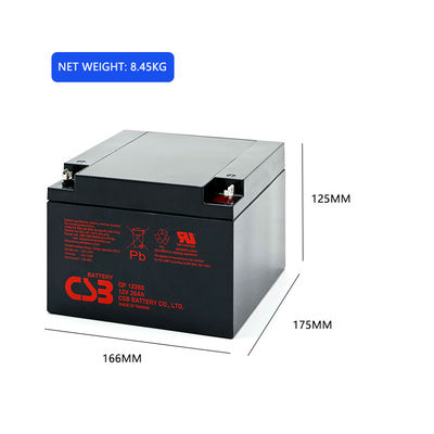 CSB GP12260 12V 26Ah Energy Storage Maintenance Free Rechargeable VRLA 12V 26Ah CSB AGM Battery