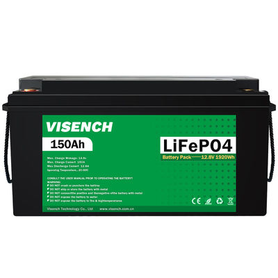 Système solaire Visench Lifepo4 Pack de batterie Li-ion Lifepo4 12V 150AH Piles au lithium-ion