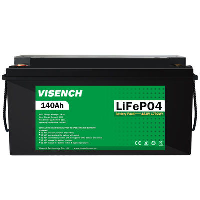 Stockage d'énergie Visench 12V 140Ah RV batterie au lithium fer phosphate 12V batterie Lifepo4