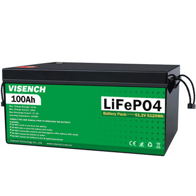 Visench Piles rechargeables au lithium-ion 24V Lifepo4 100Ah Piles au lithium au phosphate 24V