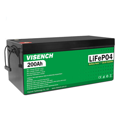 Visench batterie rechargeable personnalisée LiFePO4 24V 200Ah 5120Wh 3000 cycles