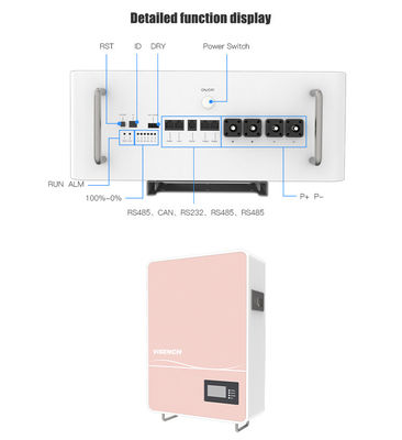 Batterie au lithium 3.7v Longue durée de vie LiFePO4 stockage solaire 5kWh 10kWh batterie au lithium 18650