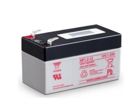 Batterie de stockage d'énergie YUASA NP1.2-12/12V1.2AH Protection incendie de l'hôte de l'écran DC UPS Entretien gratuit