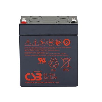 Batterie CSB GP1245 12V 4,5Ah Stockage d'énergie Entretien gratuit Rechargeable VRLA 12V 4,5Ah Batterie CSB