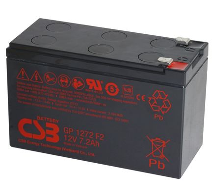 CSB GP1272 F2 12V 7.2Ah Batterie au plomb acide Capacité nominale 7.2Ah Poids 2.40kg