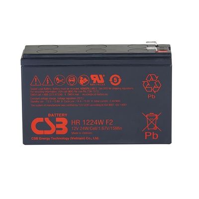 Batterie CSB HR1224W 12V 24W 6Ah haute performance rechargeable sans entretien Batterie au plomb acide 12V 6Ah