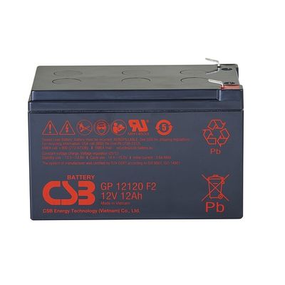 Batterie CSB GPL12120 12V 12Ah Batterie plomb-acide scellée pour une longue durée de vie et des applications UPS