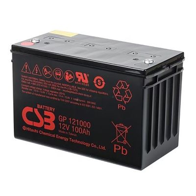 Batterie CSB GPL121000 12V 100Ah rechargeable sans entretien Batterie plomb-acide scellée, panneaux d'alimentation en courant continu, batterie VRLA 100Ah