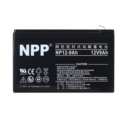 NPP NP12-9Ah Best Energy Storage Maintenance Free Sealed Lead Acid Replacement Battery for Home Alarm Security System Il est équipé d'une batterie de remplacement de plomb pour le système de sécurité à domicile.
