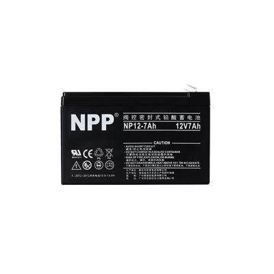NPP NP12-7Ah Batterie de gel au plomb scellé rechargeable 12V 7Ah