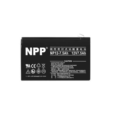 NPP NP12-7.5Ah Meilleur stockage d'énergie Maintenance gratuite Rechargeable acide plomb scellé 12V 7,5Ah batterie au gel