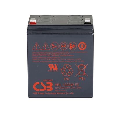 CSB HRL1225W F2 Batterie au plomb-acide scellée à courant extrêmement élevé 12V 25W 12V 5Ah Batterie au gel avec borne F2