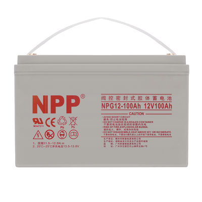 NPP NPG12-100 UPS Énergie stockage d'énergie Piles au gel solaire Piles au plomb acide 12V 100Ah Piles au gel
