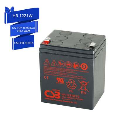 Batterie CSB HR1221W 12V 21W Batterie sèche au plomb-acide rechargeable haute performance pour l'énergie électrique