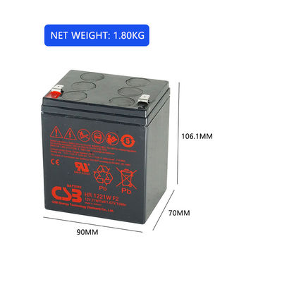 CSB Battery HR1221W 12V 21W High Performance Rechargeable Lead-Acid Dry Batteries for Electric Power