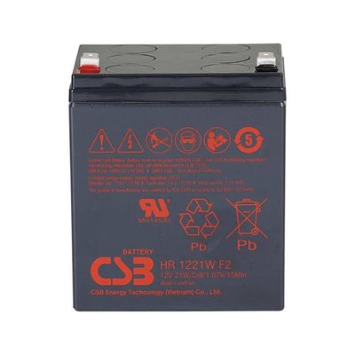 CSB Battery HR1221W 12V 21W High Performance Rechargeable Lead-Acid Dry Batteries for Electric Power