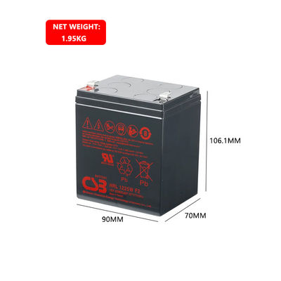 CSB HRL1225W F2 Sealed Lead Acid Battery Extremely High Current 12V 25W 12V 5Ah Gel Battery With F2 Terminal